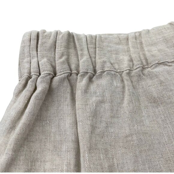 Madewell Clean Pull-On Shorts Linen/Cotton Natural Undyed XL Womens NJ683 - Picture 6 of 6